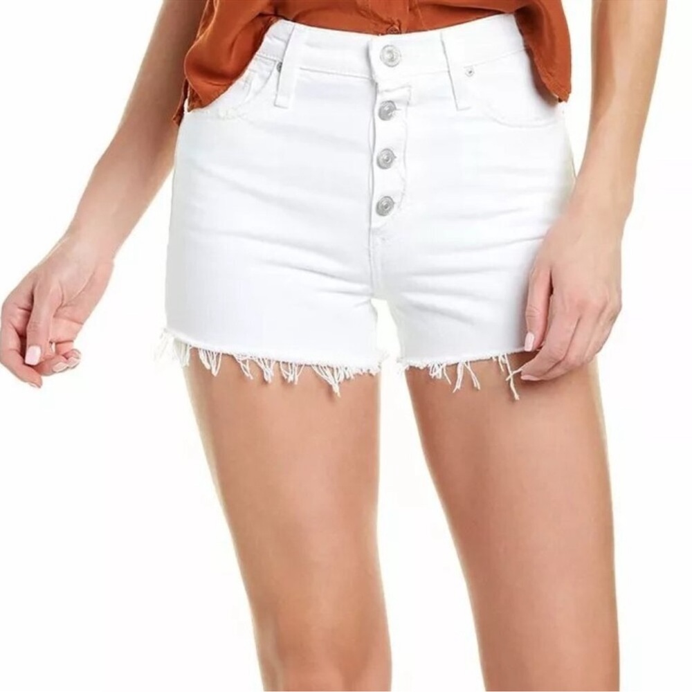 NWT HUDSON‎ JEANS Cara Classic White High Rise Denim Shorts 28